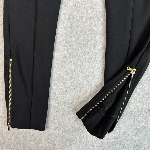 Loft Pull On Pants Womens 6 Black Ankle Zip Stretchy Slim Fit Skinny Office Work - Picture 3 of 11